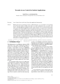 Towards Access Control for Isolated Applications