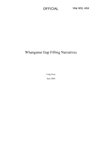 Whanganui Gap Filling Narratives