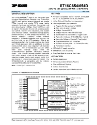 Xr ST16C654/654D 2.97V to 5.5V QUAD UART with 64-BYTE FIFO AUGUST 2005 REV