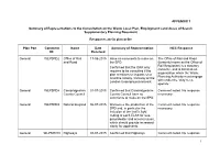 1 APPENDIX 1 Summary of Representations to the Consultation