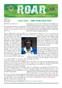2011-2012….The Year That Was