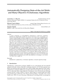 Automatically Designing State-Of-The-Art Multi- and Many-Objective Evolutionary Algorithms