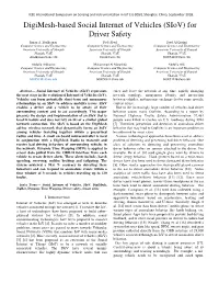 Digimesh-Based Social Internet of Vehicles (Siov) for Driver Safety Imran A
