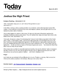 Joshua the High Priest