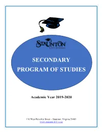 Secondary Program of Studies