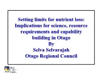 Setting Limits for Nutrient Loss: Implications for Science, Resource