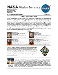 STS135 Mission Summary.Pub