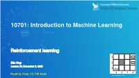 10701: Introduction to Machine Learning