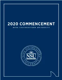 2020 Commencement Nova Southeastern University
