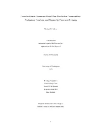 Coordination in Commons-Based Peer Production Communities: Evaluation, Analysis, and Design for Emergent Systems