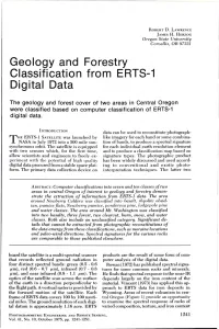 Geology and Forestry Classification from ERTS-1 Digital Data
