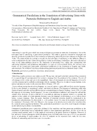 Grammatical Parallelism in the Translation of Advertising Texts with Particular Reference to English and Arabic