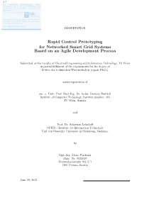 Rapid Control Prototyping for Networked Smart Grid Systems Based on an Agile Development Process