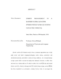 Abstract Energy Management of a Battery