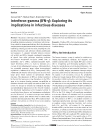 Interferon-Gamma (IFN-Γ): Exploring Its Implications in Infectious Diseases