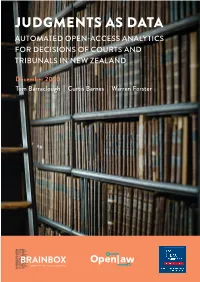 Judgments As Data Report