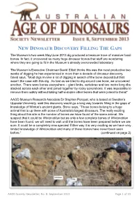 NEW DINOSAUR DISCOVERY FILLING the GAPS the Museum’S Two-Week May/June 2013 Dig Produced a Treasure Trove of Massive Fossil Bones