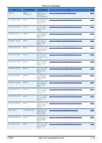 Products Catalog Index