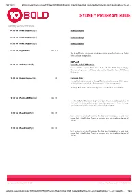 Sydney Program Guide