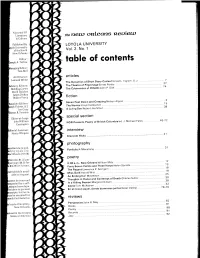 Table of Contents