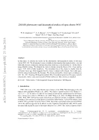 Arxiv:1606.06587V1 [Astro-Ph.SR] 21 Jun 2016 Rpitsbitdt Elsevier to Submitted Preprint Sn MS Aao.W Bandtecutrsdsac Fro Distance Cluster’S the Obtained We Catalog