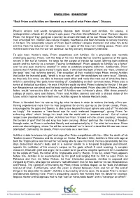 “Both Priam and Achilles Are Liberated As a Result of What Priam Does”. Discuss