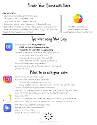 Elevate Your Brand with Video Tips When Using Vlog Easy What to Do