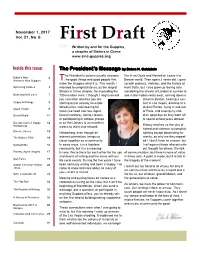 First Draft Written by and for the Guppies, a Chapter of Sisters in Crime