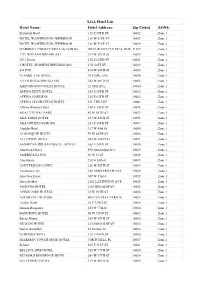 LGA Hotel List