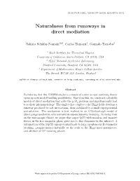 Naturalness from Runaways in Direct Mediation