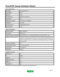 Primepcr™Assay Validation Report