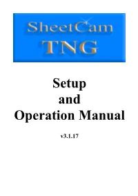 Setup and Operation Manual