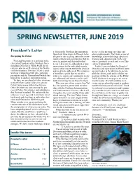 Spring Newsletter, June 2019