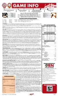 2018 Altoona Curve Game Information Page 1 2018 CURVE MEDIA GUIDE