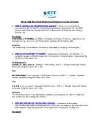2019 IEEE Technical Field Award Recipients and Citations 1. IEEE