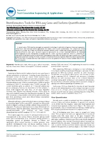 Bioinformatics Tools for RNA-Seq Gene and Isoform Quantification