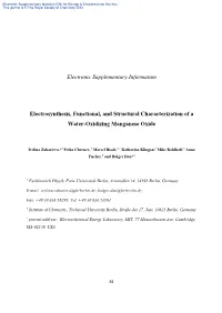 Electronic Supplementary Information Electrosynthesis, Functional, And
