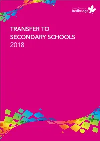 Secondary Admissions 2018-19
