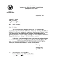 CBS Corp.; Rule 14A-8 No-Action Letter