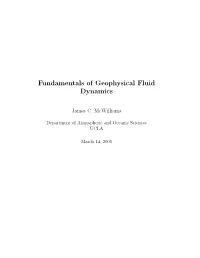 Fundamentals of Geophysical Fluid Dynamics