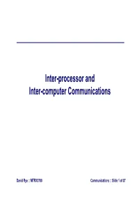 Inter-Processor and Inter-Computer Communications