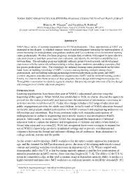 NASA GSFC Opportunities for Adult Learning Using the Vantage Point