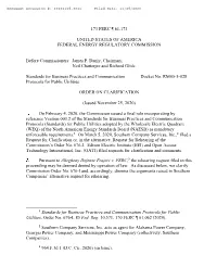 November 25, 2020 FERC Order on Clarification