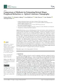 Peripheral Refraction Vs. Optical Coherence Tomography