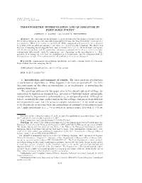 Trigonometric Interpolation and Quadrature in Perturbed Points∗