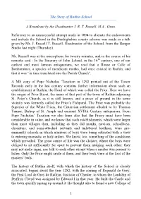 1 the Story of Ruthin School a Broadcast by the Headmaster J. R, T