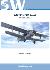 Antonov An-2 User Guide