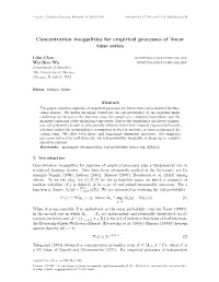 Concentration Inequalities for Empirical Processes of Linear Time Series