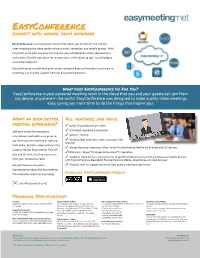 Easyconference Connect with Anyone, from Anywhere