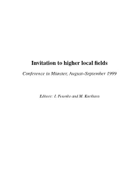 Invitation to Higher Local Fields